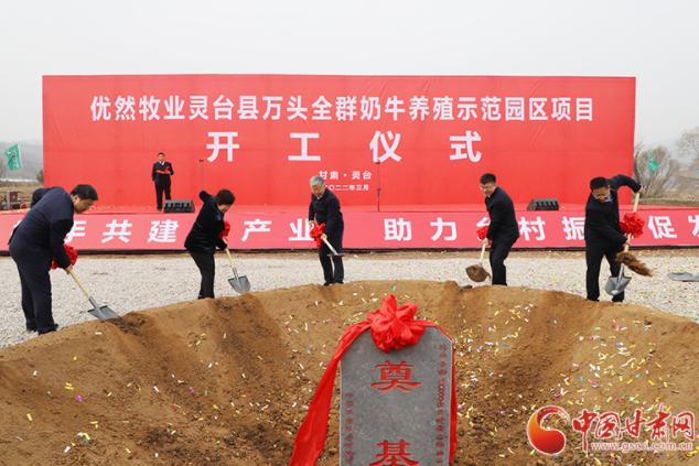 總投資7.2億元！優(yōu)然牧業(yè)靈臺縣萬頭全群奶牛養(yǎng)殖示范園區(qū)項目開工