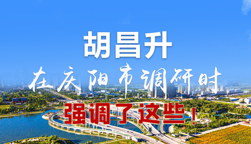 圖解|胡昌升在慶陽市調(diào)研時強(qiáng)調(diào)了這些!