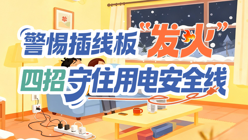 長圖|警惕插線板“發(fā)火”！四招守住用電安全線