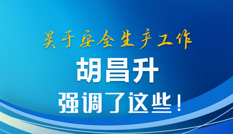 圖解|關(guān)于安全生產(chǎn)工作 胡昌升強調(diào)了這些！